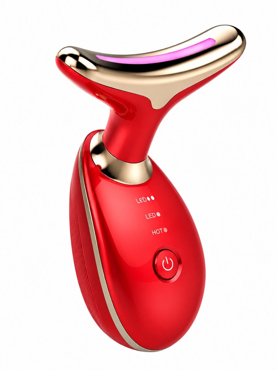 LED Facial Skin Rejuvenation Device with Heat & Vibration – Red Light Beauty Massager
