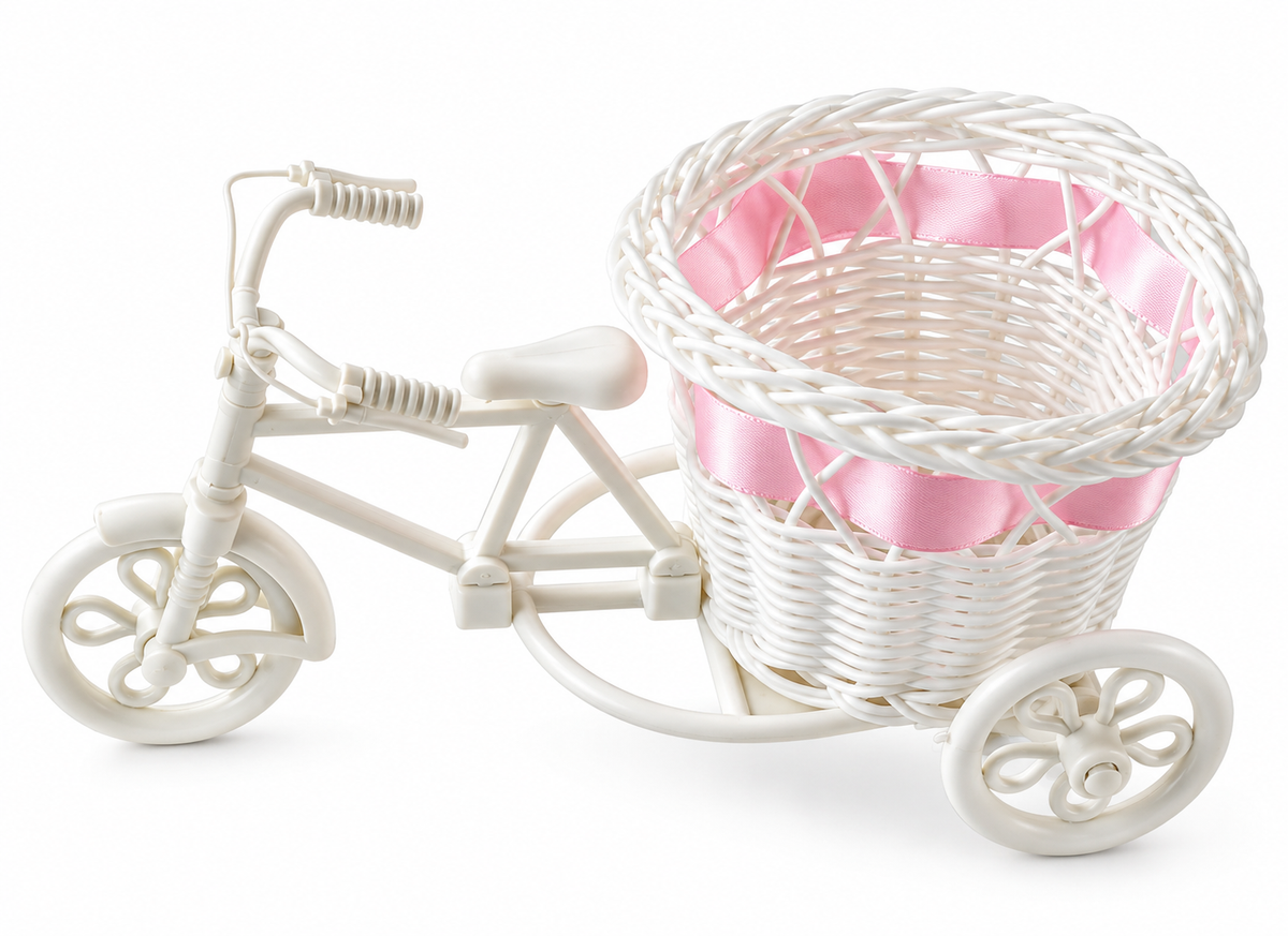 Decorative Tricycle Flower Basket – Mini Cycle Home Decor & Gift Holder