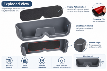 Adhesive Wall Mounted Glasses Holder – No-Drill Eyewear Organizer