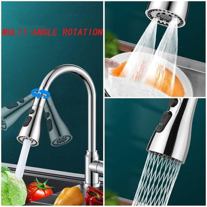 3-in-1 360° Rotating Kitchen Faucet Sprayer – Multi-Function Tap Attachment