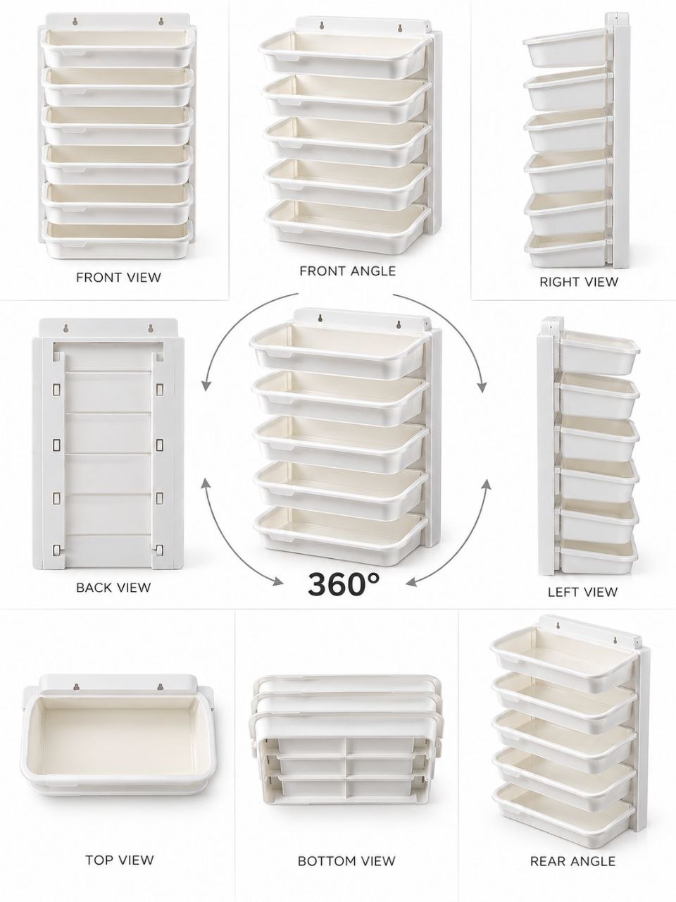 6-Tier Wall-Mounted Kitchen Storage Rack – Multi-Purpose Food & Vegetable Organizer