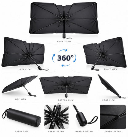 Car Windshield Sun Shade Umbrella – Foldable Heat & Sun Protection