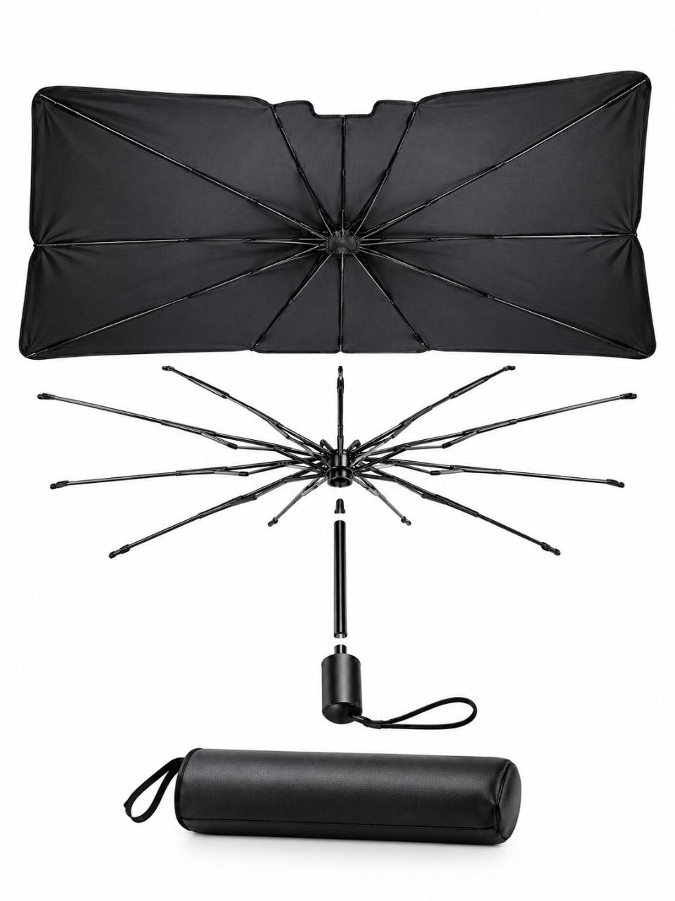 Car Windshield Sun Shade Umbrella – Foldable Heat & Sun Protection
