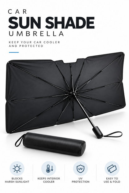 Car Windshield Sun Shade Umbrella – Foldable Heat & Sun Protection