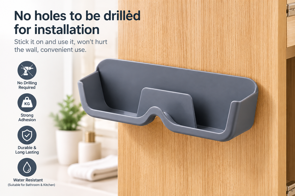 Adhesive Wall Mounted Glasses Holder – No-Drill Eyewear Organizer