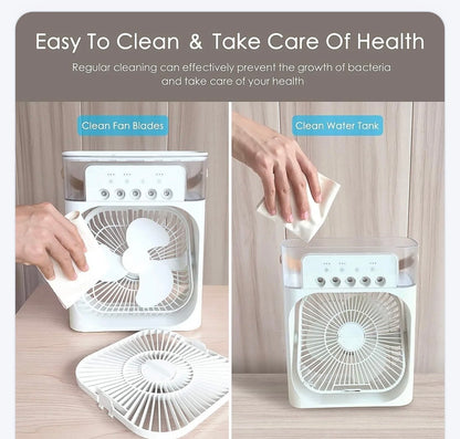 Portable Air Conditioner Fan 7 Color Changing Light (Big 1 Pc)