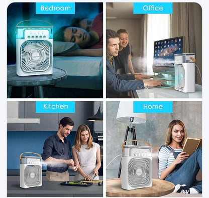 Portable Air Conditioner Fan 7 Color Changing Light (Big 1 Pc)