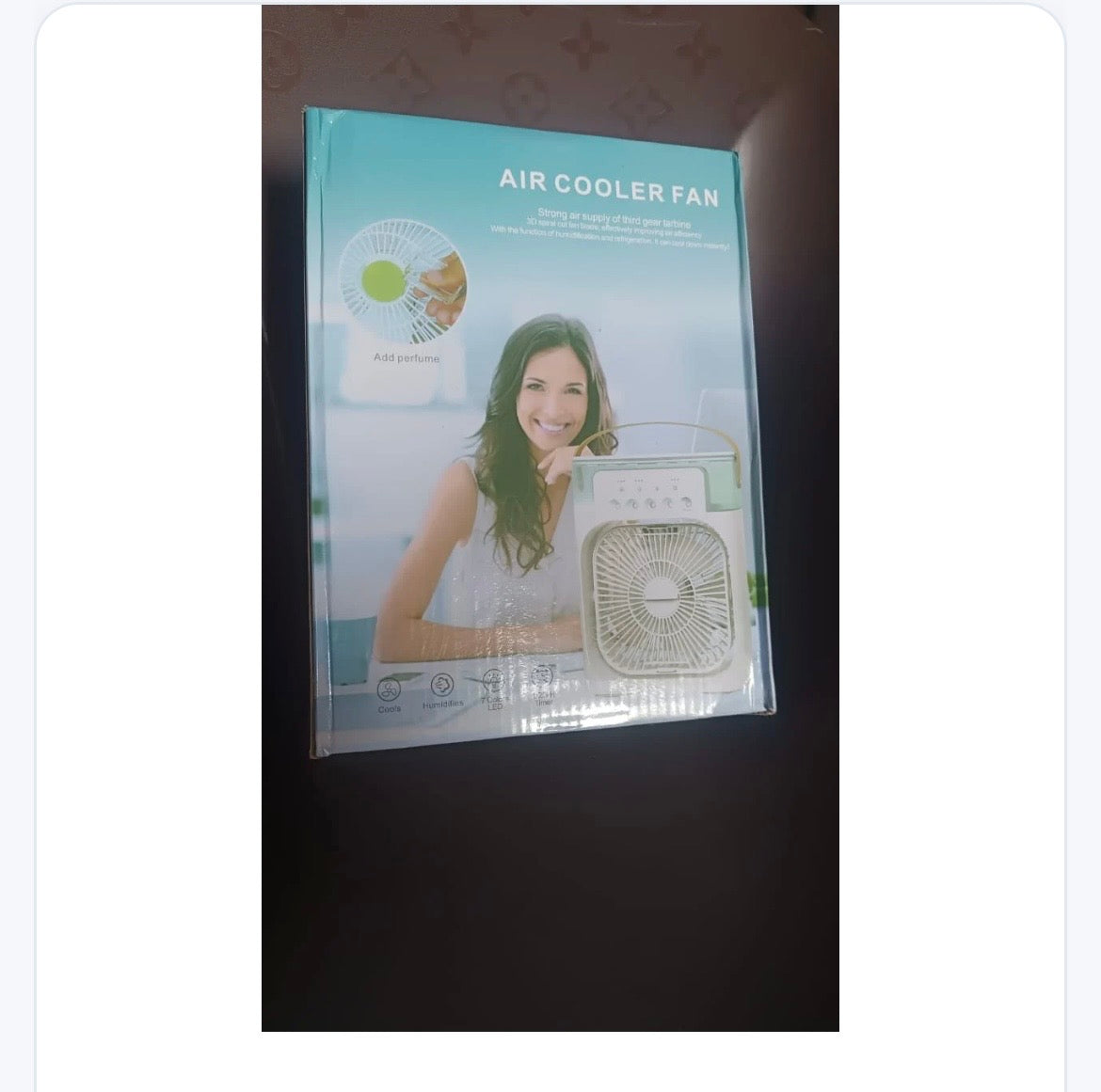 Portable Air Conditioner Fan 7 Color Changing Light (Big 1 Pc)