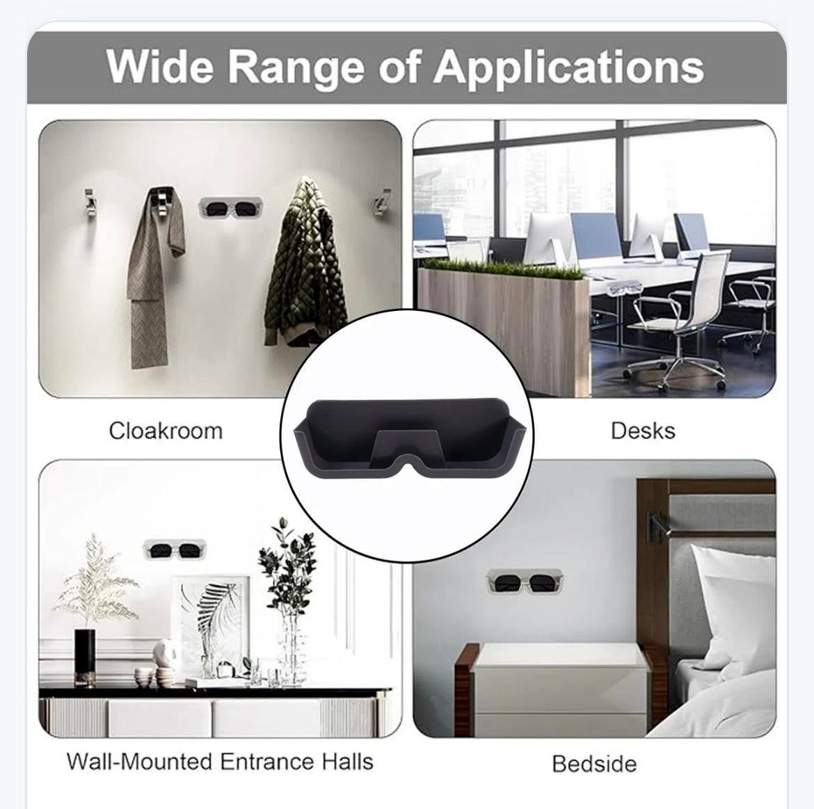 Adhesive Wall Mounted Glasses Holder – No-Drill Eyewear Organizer