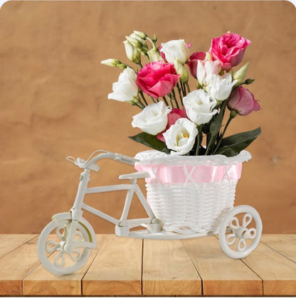 Decorative Tricycle Flower Basket – Mini Cycle Home Decor & Gift Holder