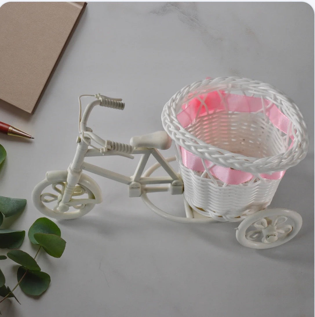 Decorative Tricycle Flower Basket – Mini Cycle Home Decor & Gift Holder