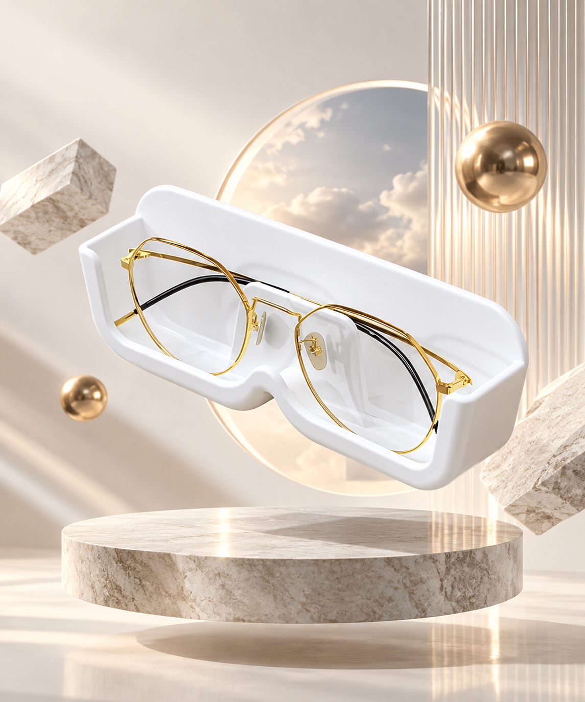Eyeglasses Holder Stand – Space-Saving Glasses Organizer Tray