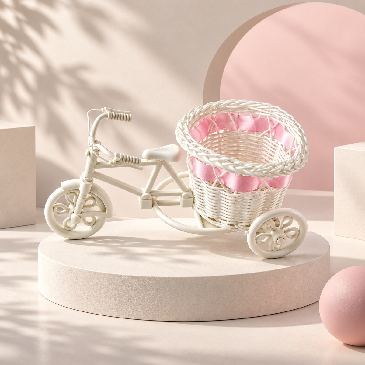 Decorative Tricycle Flower Basket – Mini Cycle Home Decor & Gift Holder