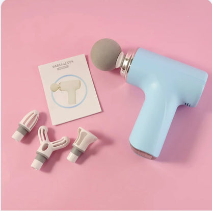 Electric Massage Gun – 4 Interchangeable Heads | Full Body Muscle Massager