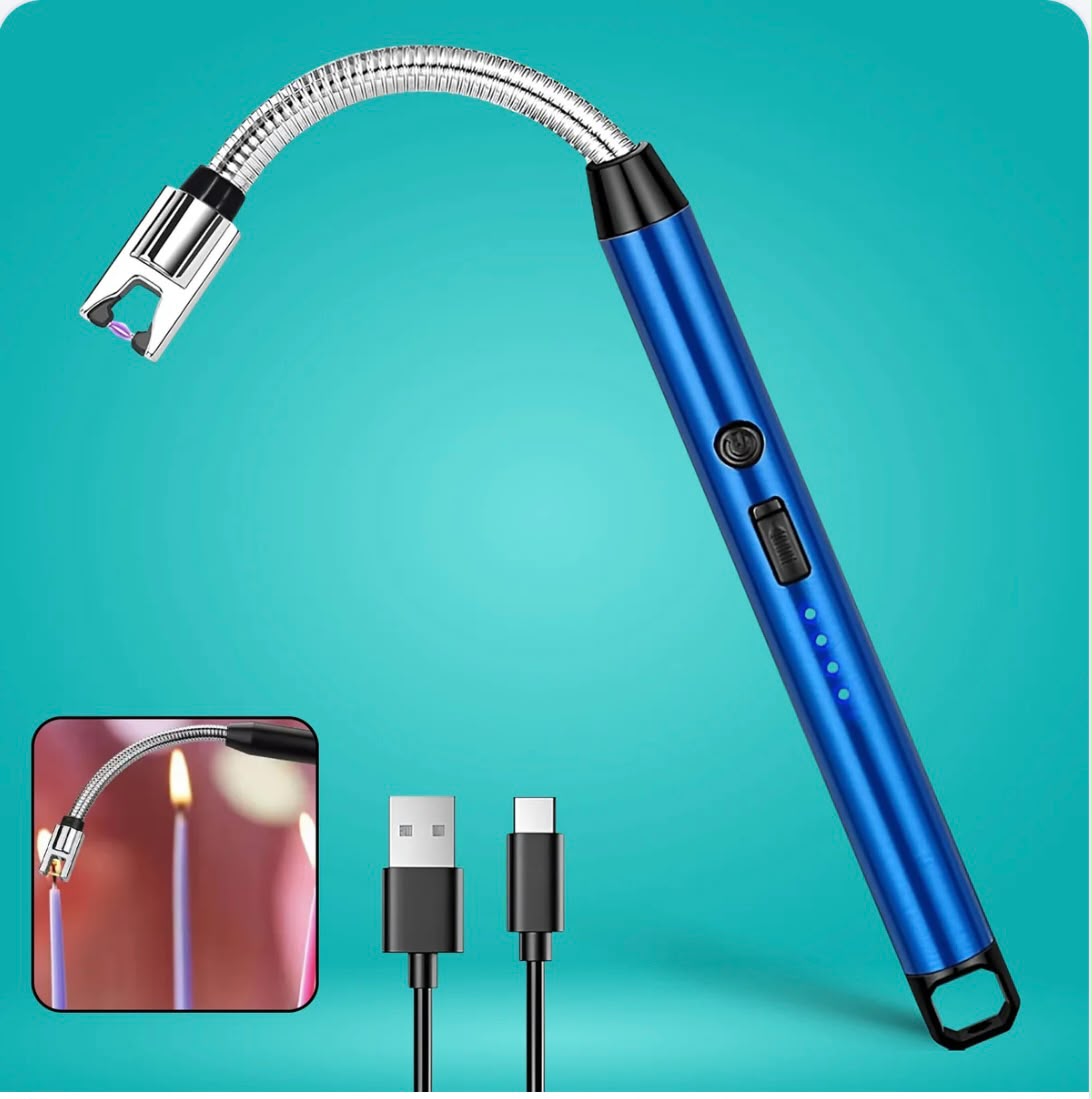 USB Rechargeable Plasma Arc Lighter – 360° Flexible Neck