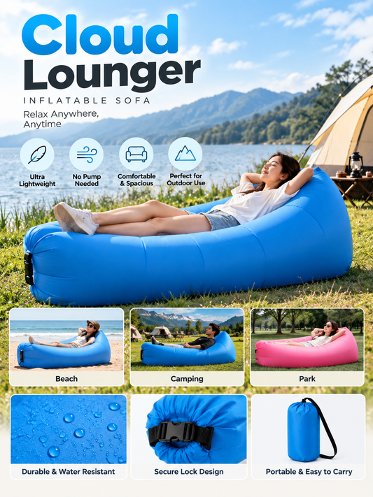 Inflatable Air Lounger – Portable Outdoor Sofa | Lightweight Camping & Beach Chair
