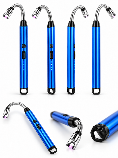USB Rechargeable Plasma Arc Lighter – 360° Flexible Neck