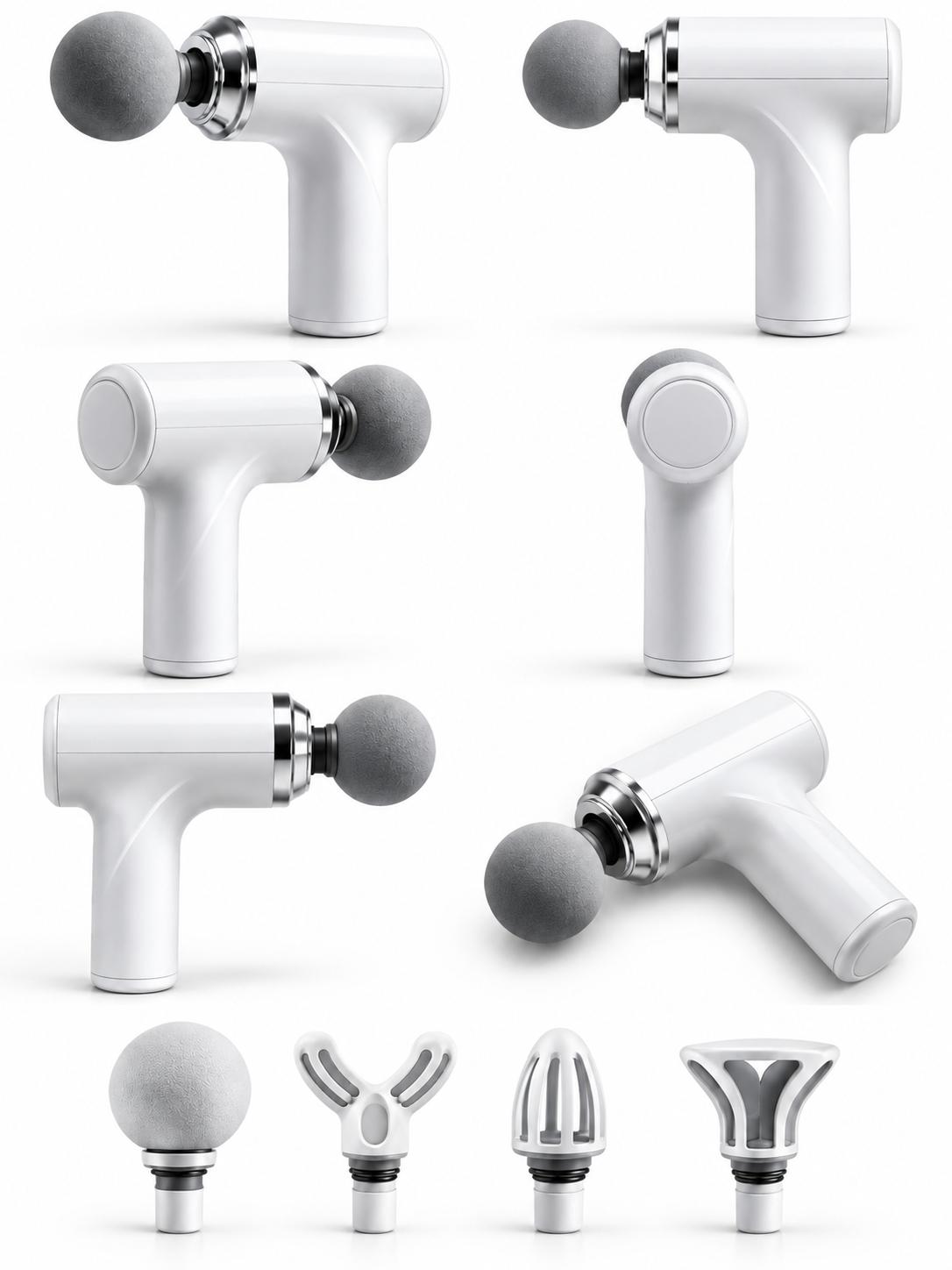 Electric Massage Gun – 4 Interchangeable Heads | Full Body Muscle Massager